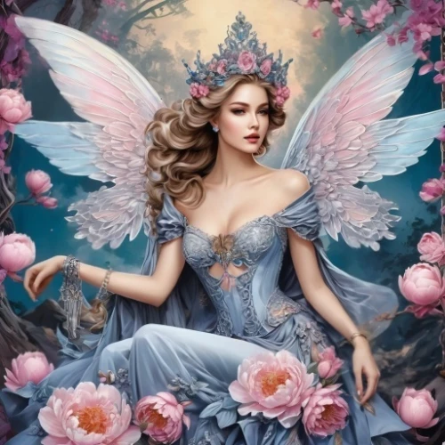 fairy queen,rosa 'the fairy,flower fairy,faerie,fairy,faery,rosa ' the fairy,fairy tale character,vanessa (butterfly),cupido (butterfly),fantasy picture,garden fairy,little girl fairy,fantasy art,baroque angel,holly blue,evil fairy,fairy dust,vintage angel,fantasy woman