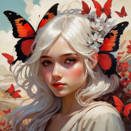 red butterfly,vanessa (butterfly),white butterflies,butterfly background,butterflies,fantasy portrait,cupido (butterfly),butterfly,butterfly floral,white butterfly,flower fairy,hesperia (butterfly),butterfly vector,julia butterfly,moths and butterflies,isolated butterfly,faerie,flutter,butterfly isolated,faery,Conceptual Art,Fantasy,Fantasy 18