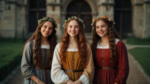 young women,tudor,three flowers,medieval,redheads,germanic tribes,middle ages,musketeers,beautiful photo girls,renaissance,celtic woman,elves,the middle ages,women's clothing,women clothes,santons,nuns,sisters,girl in a historic way,princesses