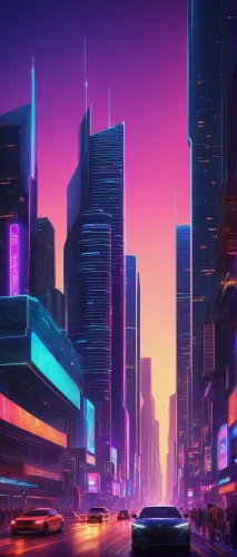 colorful city,cityscape,futuristic landscape,cyberpunk,evening city,city lights,neon lights,dusk background,fantasy city,tokyo city,city at night,city highway,ultraviolet,cities,metropolis,shinjuku,city,futuristic,neon light,city trans,Conceptual Art,Fantasy,Fantasy 18