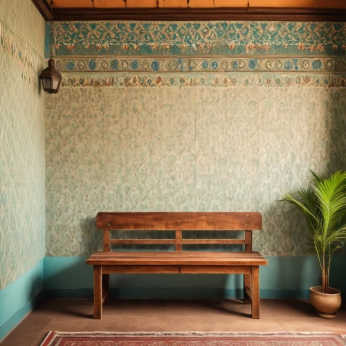 moroccan pattern,tiled wall,vintage wallpaper,spanish tile,patterned wood decoration,antique background,yellow wallpaper,tiles,danish room,background pattern,almond tiles,terracotta tiles,chinese screen,damask background,vintage background,interior decor,antique style,antique furniture,ceramic tile,wooden background,Photography,General,Realistic