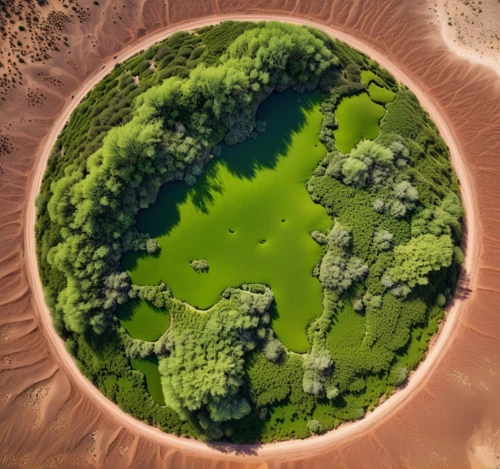 planet earth view,dead vlei,aerial landscape,volcanic crater,deadvlei,namibia nad,mushroom landscape,namib desert,earth in focus,namibia,atoll from above,argentina desert,floating island,uninhabited island,little planet,mushroom island,aeolian landform,floating islands,landform,circle around tree,Photography,General,Realistic