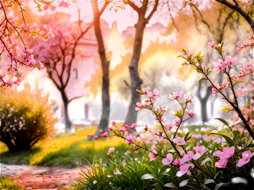 spring background,springtime background,japanese sakura background,spring morning,sakura background,spring blossoms,spring blossom,spring nature,blooming trees,flowering trees,sakura trees,flower background,splendor of flowers,spring bloom,landscape background,cherry blossoms,spring garden,the cherry blossoms,flower garden,japanese floral background,Conceptual Art,Fantasy,Fantasy 23