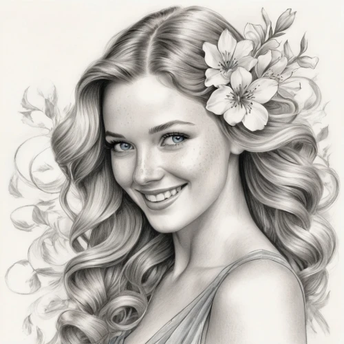 pencil drawing,pencil drawings,romantic portrait,pencil art,lotus art drawing,sarah walker,charcoal pencil,rose flower drawing,beautiful girl with flowers,rose flower illustration,girl portrait,graphite,girl drawing,charcoal drawing,rose drawing,celtic woman,magnolieacease,girl in flowers,flower drawing,vintage drawing,Illustration,Black and White,Black and White 30