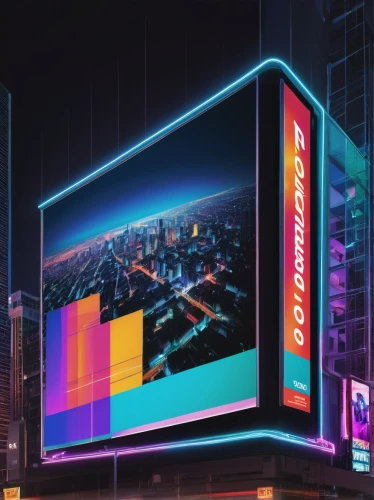 electronic signage,colorful city,time square,led display,billboards,digital advertising,computer store,billboard advertising,illuminated advertising,connectcompetition,techno color,lenovo,cinema 4d,80's design,billboard,neon sign,lcd tv,lcd,colorful background,colorful facade,Conceptual Art,Daily,Daily 16