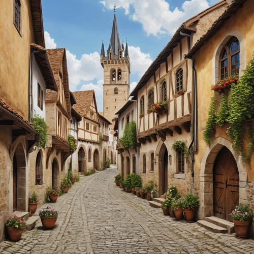 medieval street,bamberg,rothenburg,medieval town,medieval architecture,metz,the cobbled streets,muenster,historic old town,the old town,france,medieval market,regensburg,old town,medieval,ulm,colmar,alsace,nuremberg,aix-en-provence,Photography,General,Realistic