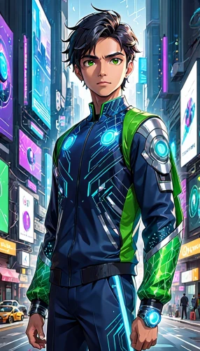superhero background,android,cg artwork,cyber,yukio,hero academy,male character,sci fiction illustration,high-visibility clothing,cybertruck,cyborg,android inspired,background image,engineer,android game,comic hero,3d man,cartoon ninja,anime boy,guilinggao,Anime,Anime,General