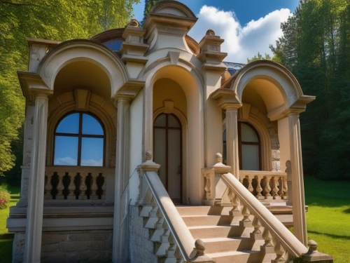 fairy tale castle,villa balbianello,fairytale castle,fairy tale castle sigmaringen,outside staircase,classical architecture,peterhof palace,winding staircase,house with caryatids,circular staircase,villa,gold castle,villa cortine palace,chateau,luxury property,art nouveau,stone palace,model house,villa balbiano,victorian house,Photography,General,Realistic