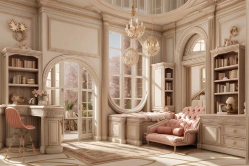 ornate room,beauty room,bookshelves,reading room,interior design,danish room,the little girl's room,breakfast room,sitting room,interiors,luxury home interior,study room,bookcase,livingroom,armoire,salon,great room,doll house,tearoom,soft furniture