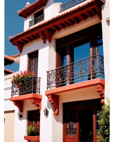 exterior decoration,spanish tile,house with caryatids,stucco frame,hacienda,house facade,gold stucco frame,roof tiles,house front,roof tile,santa barbara,wrought iron,balconies,traditional house,traditional building,architectural style,sicily window,roofline,awnings,stucco wall,Illustration,Japanese style,Japanese Style 12