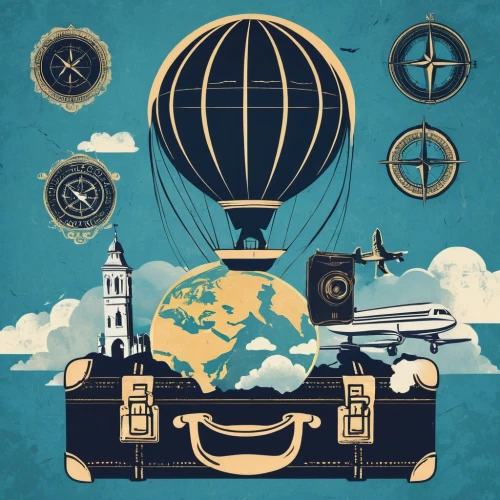 globe trotter,travel poster,world travel,globe,flight instruments,globetrotter,steam icon,airline travel,the globe,aviation,nautical clip art,travel pattern,airships,terrestrial globe,passport,travel destination,around the globe,do you travel,airship,orrery,Illustration,Realistic Fantasy,Realistic Fantasy 46