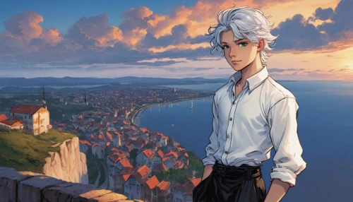 meteora,tiber riven,violet evergarden,dubrovnik,citadelle,rem in arabian nights,male elf,hamelin,nelore,caravel,prince of wales,castel,gobelin,edelweiss,french digital background,dubrovnic,main character,morbier,male character,gin,Illustration,Paper based,Paper Based 29