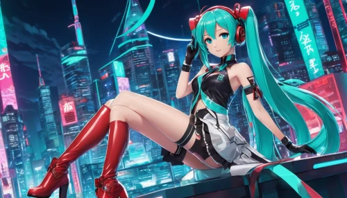 hatsune miku,miku,vocaloid,aqua,cpu,wiz,cyan,umiuchiwa,cyber,shinjuku,fantasia,anime 3d,hk,shibuya,kotobukiya,medusa,hong,magna,teal blue asia,teal digital background,Illustration,Vector,Vector 18