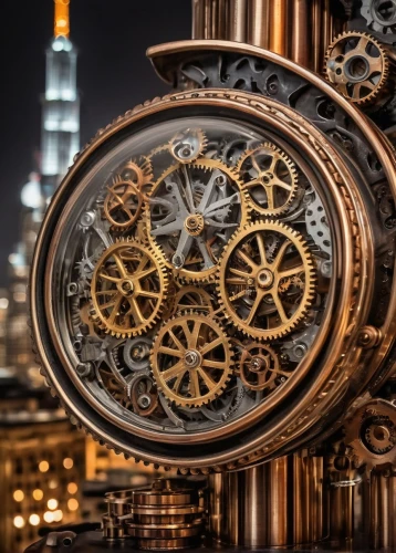 steampunk gears,steampunk,clockmaker,ornate pocket watch,pocket watches,grandfather clock,tower clock,clockwork,pocket watch,astronomical clock,mechanical watch,automotive engine timing part,time spiral,steam engine,old clock,gears,chronometer,steam power,watchmaker,wind engine,Illustration,Realistic Fantasy,Realistic Fantasy 13