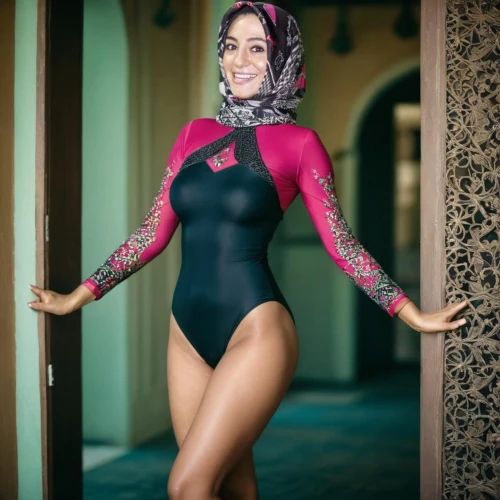 hijaber,iranian,hijab,arabian,islamic girl,muslim woman,arab,leotard,one-piece swimsuit,persian,bodypaint,wetsuit,abaya,latex clothing,arabian mau,photo session in bodysuit,onesie,muslima,middle eastern,dhabi