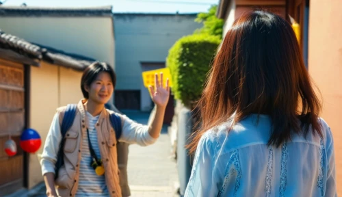 girl walking away,japanese woman,shirakawa-go,japanese culture,woman walking,arashiyama,korean folk village,girl and boy outdoor,handshaking,bukchon,people walking,kanazawa,korean drama,kyoto,bokeh effect,fushimi inari-taisha shrine,japanese background,miyajima,namsan hanok village,girl with speech bubble,Photography,General,Realistic