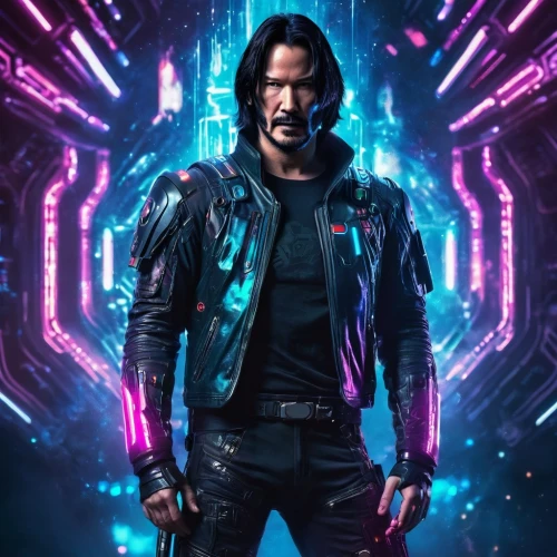 cyberpunk,star-lord peter jason quill,terminator,renegade,atom,cg artwork,electro,cybernetics,cyborg,power icon,solo,cyber,kojima,wall,disco,magenta,thunder snake,lando,electric,would a background,Conceptual Art,Sci-Fi,Sci-Fi 30