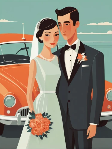 vintage couple silhouette,retro 1950's clip art,wedding car,vintage man and woman,wedding couple,just married,roaring twenties couple,wedding invitation,silver wedding,bridal car,newlyweds,vintage boy and girl,vintage illustration,man and wife,wedding photo,wedding icons,vintage theme,marriage,married,auto financing,Illustration,Vector,Vector 05