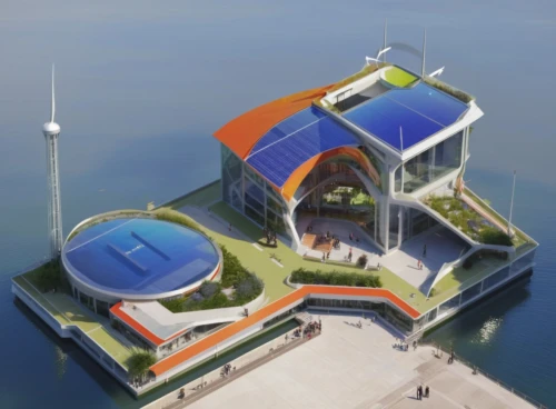 artificial island,solar cell base,cube stilt houses,offshore wind park,artificial islands,floating islands,floating huts,solar power plant,renewable enegy,floating island,eco hotel,aqua studio,house of the sea,renewable,hydropower plant,solar panels,eco-construction,renewable energy,island suspended,seaside resort,Photography,General,Realistic