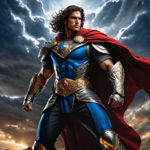 god of thunder,heroic fantasy,the archangel,thor,superman,big hero,hero,cleanup,marvel of peru,greek god,super man,king david,wall,casado,aaa,biblical narrative characters,digital compositing,figure of justice,god the father,zamorano,Illustration,Black and White,Black and White 14