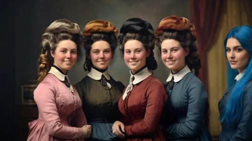 hairstyles,hair coloring,the victorian era,mahogany family,the long-hair cutter,young women,artificial hair integrations,hair loss,the girl's face,women's eyes,hedgehog heads,hair clips,the hat of the woman,victorian fashion,the hat-female,ladies group,women's novels,multicolor faces,mulberry family,painting technique
