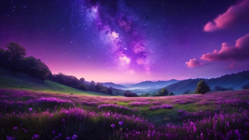 purple landscape,purple wallpaper,fairy galaxy,purple,lavender field,lavender fields,wall,unicorn background,landscape background,purple background,fantasy landscape,purpleabstract,lavenders,colorful stars,cosmos field,light purple,lavander,full hd wallpaper,purple and pink,lavender,Photography,General,Commercial