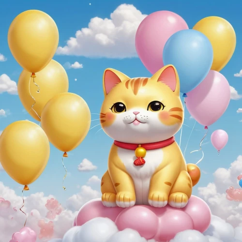 pink balloons,happy birthday balloons,colorful balloons,balloon,birthday banner background,balloons,pink cat,balloons flying,animal balloons,baloons,balloons mylar,ballon,cute cat,little girl with balloons,cartoon cat,cute cartoon image,balloon trip,birthday balloon,doll cat,balloon envelope,Illustration,Japanese style,Japanese Style 01