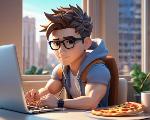 animator,tracer,man with a computer,animated cartoon,character animation,coder,anime 3d,online date,girl studying,cute cartoon image,cute cartoon character,code geek,tutoring,tutor,cinema 4d,illustrator,girl at the computer,digital compositing,animation,write a review,Unique,3D,3D Character