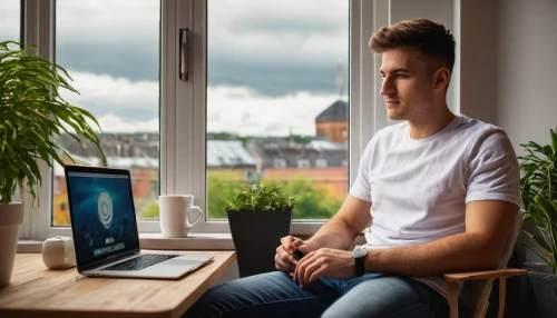 man with a computer,distance learning,computer skype,lures and buy new desktop,work at home,remote work,blur office background,online business,computer addiction,payments online,make money online,distance-learning,online course,online meeting,videoconferencing,work from home,computer monitor,smart home,desktop computer,computer business,Art,Classical Oil Painting,Classical Oil Painting 30