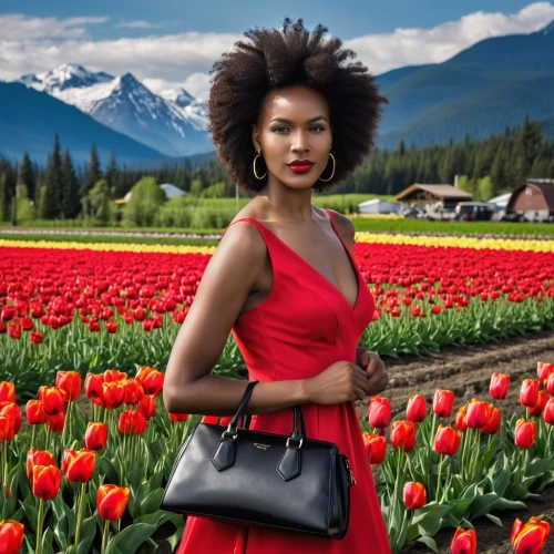 beautiful african american women,red bag,red tulips,rwanda,tulip festival,man in red dress,handbag,afroamerican,lady in red,nigeria woman,black models,red carnations,african american woman,tulip fields,black women,tulips field,girl in flowers,tulip field,bussiness woman,women fashion,Photography,General,Realistic