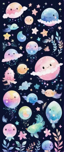 jellyfish collage,fairy galaxy,fishes,sea creatures,jellies,colorful stars,jellyfish,sea cows,school of fish,koi pond,fish collage,sea-life,jellyfishes,aquarium,falling stars,baby stars,rainbow and stars,aquarium fish,shells,starry,Unique,Pixel,Pixel 02