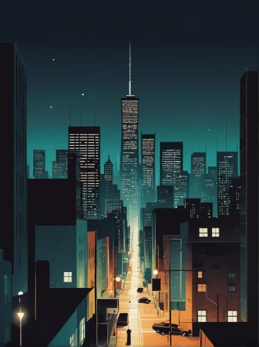 cityscape,city lights,city at night,citylights,evening city,manhattan,metropolis,the city,city,sci fiction illustration,cities,big city,city scape,big night city,skyscrapers,city skyline,night scene,high-rises,skyline,black city,Art,Artistic Painting,Artistic Painting 51