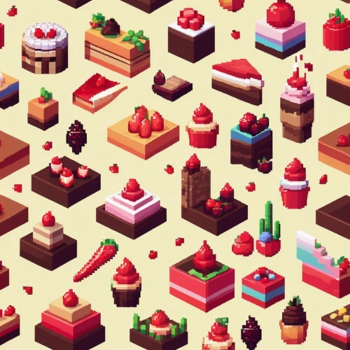 fruit icons,fruits icons,sweet pastries,food icons,pastries,bakery,candy pattern,isometric,party pastries,small cakes,confectionery,thirteen desserts,pastry shop,ice cream icons,cake buffet,block chocolate,cupcake background,candy bar,desserts,dribbble,Unique,Pixel,Pixel 01