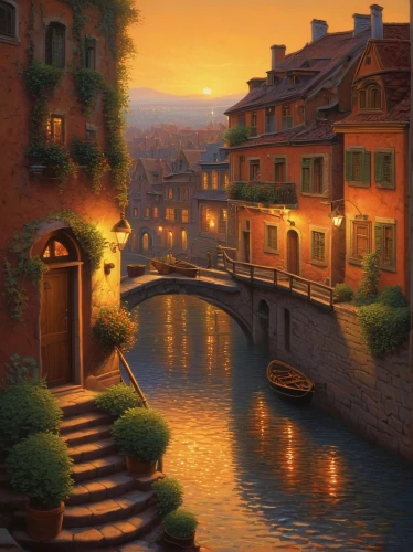 ponte vecchio,florentine,lombardy,italy,verona,italian painter,world digital painting,romantic scene,venezia,florence,venetian,grand canal,hallia venezia,speicherstadt,italia,city moat,venice,tuscan,portofino,colmar,Illustration,Realistic Fantasy,Realistic Fantasy 27