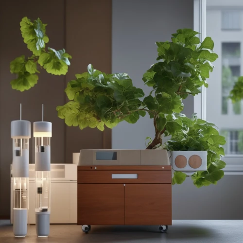 vacuum coffee maker,modern decor,coffee maker,modern kitchen,modern kitchen interior,money plant,houseplant,air purifier,heracleum (plant),coffeemaker,danish furniture,industrial design,espresso machine,kitchenette,beekeeper plant,container plant,ficus,office automation,coffee machine,intensely green hornbeam wallpaper,Photography,General,Realistic