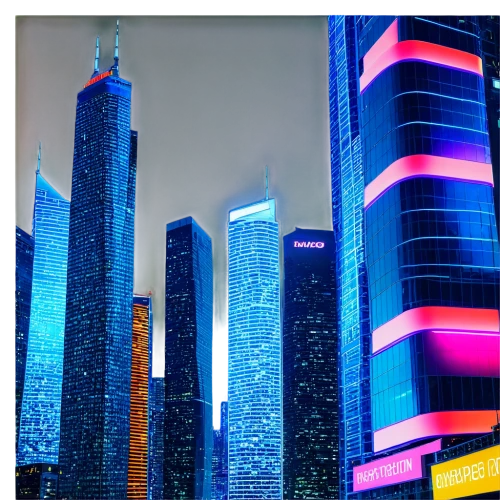 chongqing,led display,pudong,chicago night,tall buildings,urban towers,international towers,chicago skyline,skyscrapers,chicago,shenyang,tribute in lights,twin tower,shanghai,nanjing,high rises,colored lights,tianjin,electronic signage,led-backlit lcd display,Illustration,Japanese style,Japanese Style 13