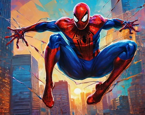 superhero background,spider-man,spiderman,cg artwork,spider man,the suit,spider bouncing,spider,electro,webbing,peter,spider the golden silk,marvelous,hd wallpaper,wall,wallpaper,daredevil,web,walking spider,webs,Conceptual Art,Oil color,Oil Color 20