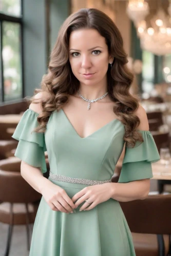 green dress,girl in a long dress,ammo,celtic woman,waitress,a girl in a dress,cocktail dress,social,woman at cafe,bridesmaid,soprano,doll dress,quinceañera,vintage dress,nice dress,in green,elegant,beautiful young woman,young woman,southern belle