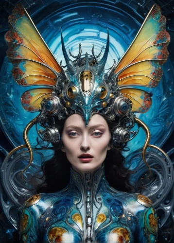 blue enchantress,fantasy art,the enchantress,zodiac sign gemini,priestess,fantasy portrait,zodiac sign libra,archangel,gatekeeper (butterfly),amano,faerie,faery,virgo,fantasy woman,shamanism,monarch,shamanic,aporia,gemini,garuda,Conceptual Art,Sci-Fi,Sci-Fi 03