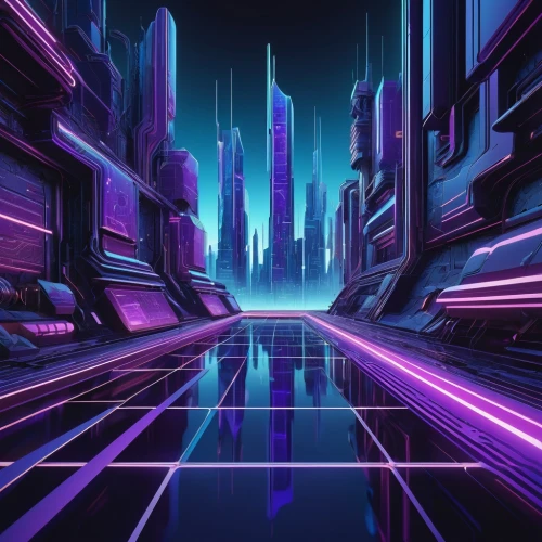 futuristic landscape,cyberpunk,futuristic,metropolis,cyberspace,mobile video game vector background,neon arrows,80's design,scifi,retro background,cityscape,cyber,ultraviolet,3d background,fantasy city,purple wallpaper,cg artwork,sci - fi,sci-fi,4k wallpaper,Illustration,Black and White,Black and White 21