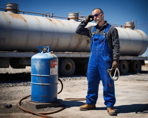 coveralls,fluoroethane,gas welder,chemical disaster exercise,blue-collar worker,blue-collar,sulfuric acid,respiratory protection,methane concentration,diesel fuel,personal protective equipment,petrochemicals,oxygen cylinder,tank cars,oil industry,refrigerant,chemical engineer,sprayer,gas cylinder,crude,Conceptual Art,Fantasy,Fantasy 14