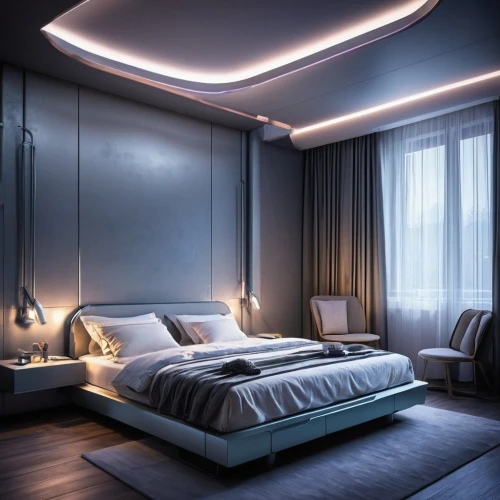 sleeping room,modern room,bedroom,modern decor,room lighting,guest room,great room,room divider,3d rendering,canopy bed,contemporary decor,interior design,smart home,interior modern design,interior decoration,visual effect lighting,home automation,bed frame,guestroom,sky apartment,Illustration,Realistic Fantasy,Realistic Fantasy 15
