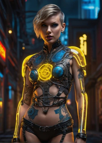 neon body painting,cyborg,cyberpunk,symetra,electro,nova,female warrior,bodypaint,valerian,kryptarum-the bumble bee,x-men,cable,tattoo girl,tiber riven,cosplay image,xmen,harnessed,metropolis,chainlink,fantasy woman,Photography,General,Sci-Fi