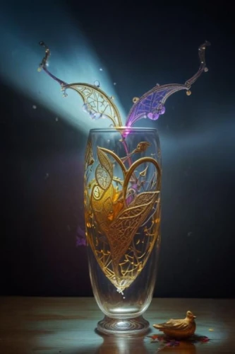 constellation swan,drawing with light,goblet,glass painting,constellation lyre,chalice,gold chalice,glass signs of the zodiac,glass cup,wineglass,wine glass,constellation pyxis,light art,glass wing butterfly,glass vase,glass items,mystic light food photography,alchemy,potions,passion butterfly