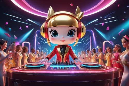 disc jockey,disk jockey,dj,music fantasy,dj party,life stage icon,samba deluxe,anime 3d,electronic music,dj equipament,circus stage,music background,hifi extreme,headphone,vocaloid,fantasia,club mushroom,musical background,listening to music,hi-fi,Unique,3D,3D Character