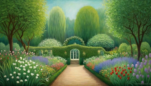 cottage garden,green garden,dandelion hall,springtime background,gardens,towards the garden,english garden,flower garden,spring garden,the garden,spring background,home landscape,garden bench,giverny,garden of eden,green landscape,to the garden,garden door,meadow in pastel,garden,Illustration,Abstract Fantasy,Abstract Fantasy 02