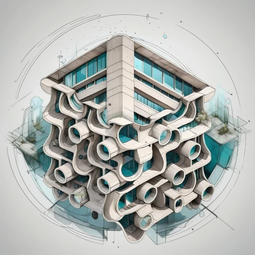building honeycomb,honeycomb structure,multi storey car park,isometric,panopticon,orthographic,school design,cubic house,multi-story structure,kirrarchitecture,multi-storey,futuristic architecture,reinforced concrete,multistoreyed,solar cell base,ventilation grid,nonbuilding structure,building structure,architect plan,arhitecture,Illustration,Paper based,Paper Based 13