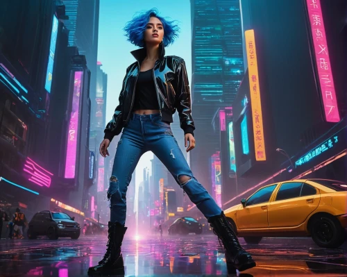 cyberpunk,transistor,sci fiction illustration,renegade,cg artwork,futuristic,dystopian,neon lights,neon light,streampunk,blue rain,metropolis,pedestrian,city trans,electro,electric,sci-fi,sci - fi,neon,ultraviolet,Photography,Fashion Photography,Fashion Photography 10