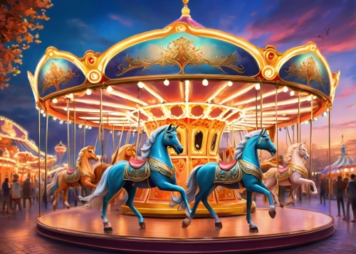 carousel,carousel horse,merry-go-round,funfair,merry go round,children's ride,circus show,cirque du soleil,fairground,amusement ride,circus,prater,shanghai disney,annual fair,rides amp attractions,elves flight,disneyland paris,puy du fou,carnival horse,neon carnival brasil,Illustration,Realistic Fantasy,Realistic Fantasy 01