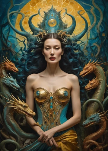 medusa,merfolk,fantasy art,priestess,siren,the enchantress,zodiac sign libra,fantasy portrait,blue enchantress,medusa gorgon,the zodiac sign pisces,fantasy picture,zodiac sign gemini,fantasy woman,aquarius,rusalka,sorceress,mythological,zodiac,dryad,Photography,General,Cinematic